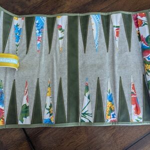 Colorful Floral Backgammon Roll